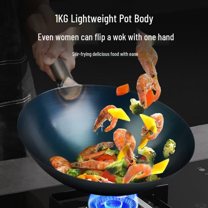 Chef s Wrought Iron Stir-fry Wok