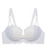 Gather solid color underwear, small breasts show large breasts, anti-sagging, pure desire girl lace, summer no steel ring bra