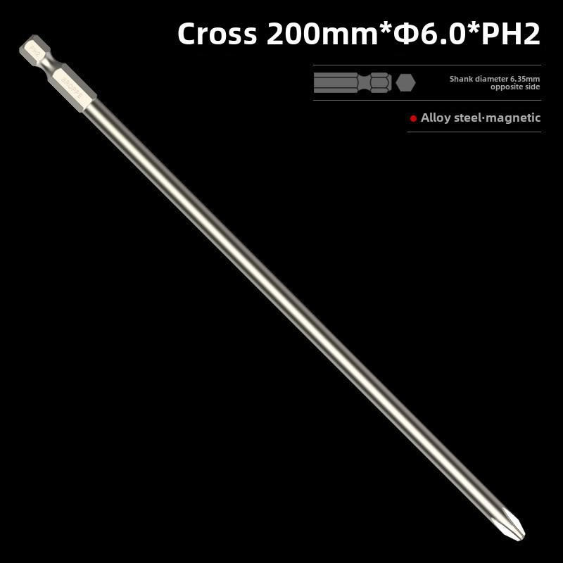 BROPPE Magnetic Cross Screwdriver with Electric Drill and Pneumatic Nozzle Head