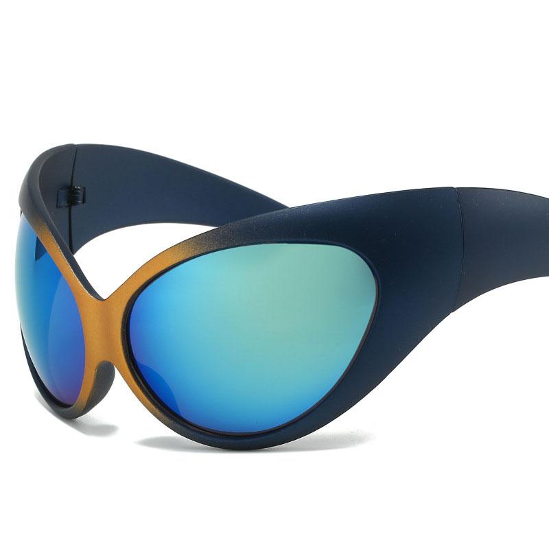 Space Style Designer Sunglasses Men Women Goggle Shape Fishing Bicycling Sun glasses Male Female Punk Y2K Sunglass Men Women