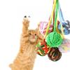 Bola de brinquedo engraçada para gatos, bola de pelúcia, sino, brinquedo para gatos, animal de estimação, resistente a mordidas, bola interativa de lã engraçada para gatos