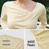 Semir Women's Asymmetrical Cowl Neck Off-Shoulder Slim Fit T-shirt