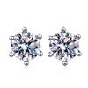 Best-selling 1 Carat D Color Moissanite Six-Claw S925 Sterling Silver Stud Earrings with Threaded Back