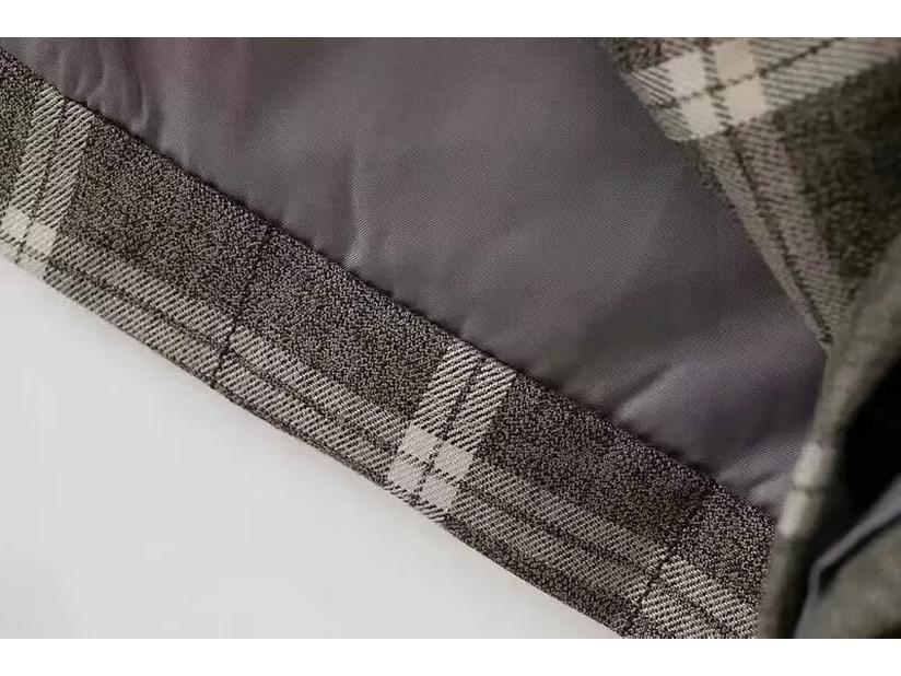 2025 Autumn/Winter Women's Elegant Plaid Button Half Skirt - European & American Style Fashion