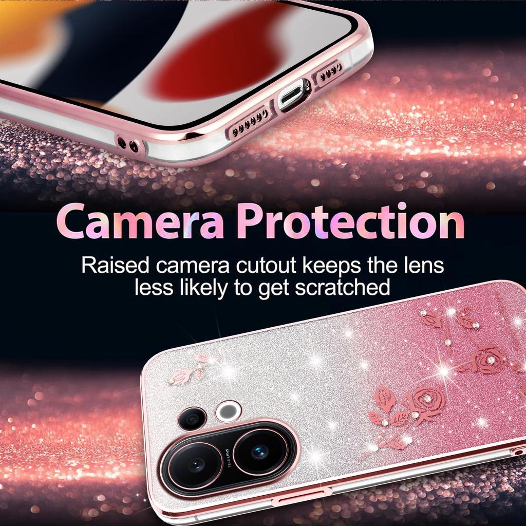 KADEM For vivo S30 5G Case Flower TPU Flexible Gradient Phone Cover