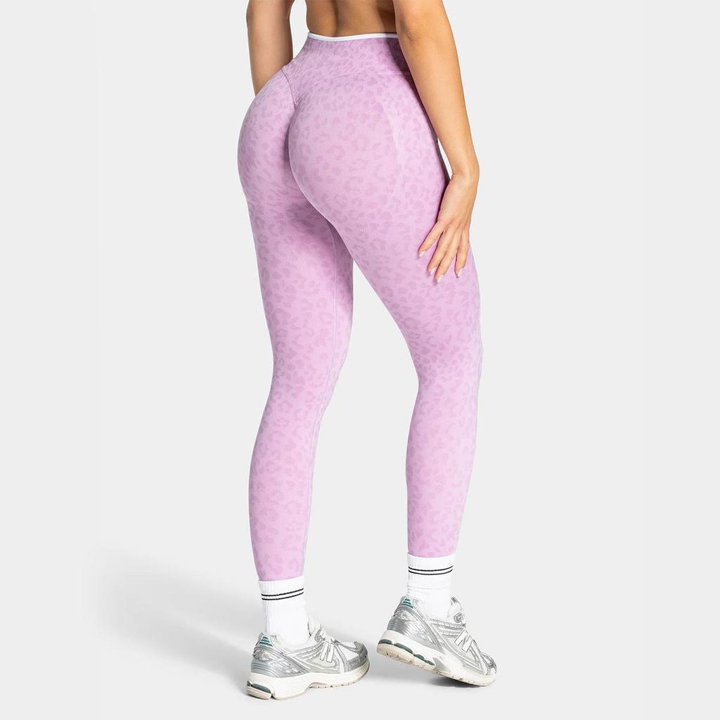 Pantaloni da Yoga a Vita Alta con Stampa Leopardo e Controllo Pancia per Fitness & Sport