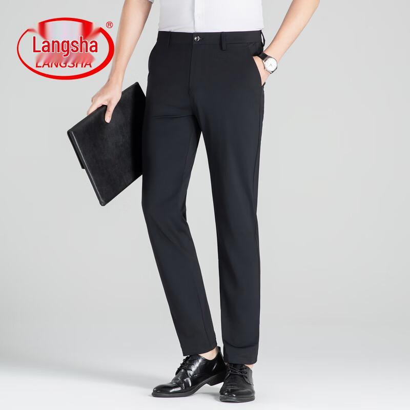LangSha Men s Business Casual Straight-Leg Pants 170/80A