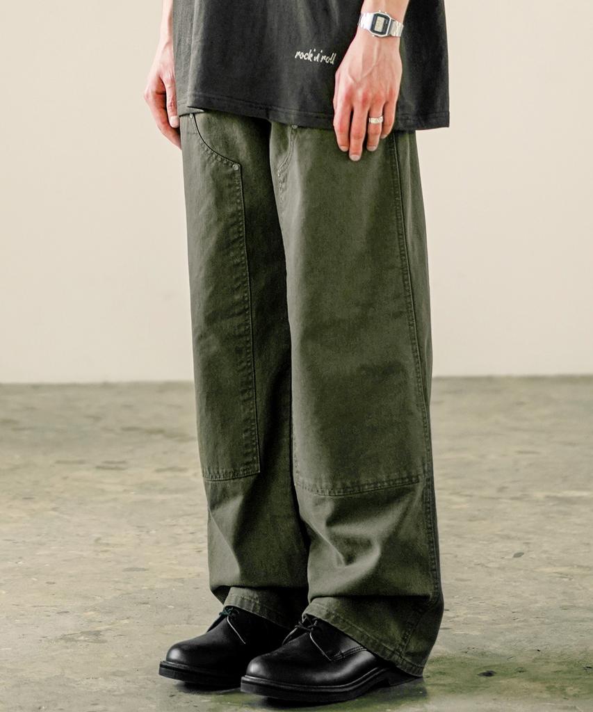 EZKATON Parts Double Knee Pants Khaki Mmlp6756