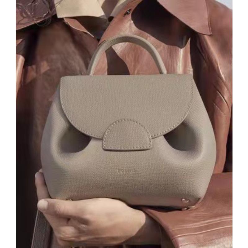 Light Luxury High-end Polene Classic Smiley Face Bag Cowhide Texture Niche Design Single Shoulder Crossbody Pig Bag Versatile