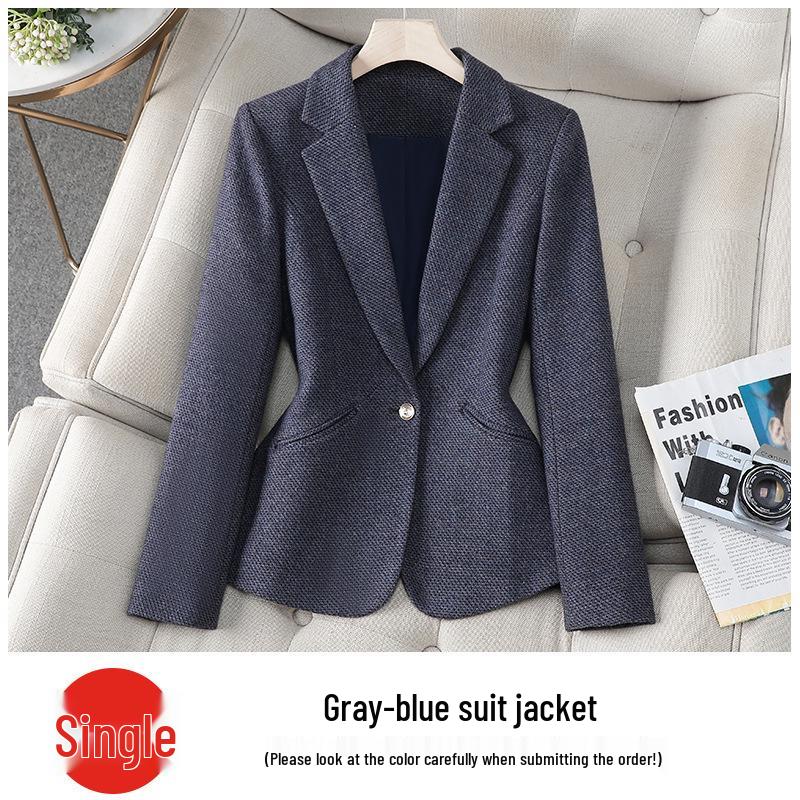 2025 Damen Merino-Woll-Anzugjacke - Herbst/Winter Petite Slim Fit, Verdickter Blazer im Göttinnen-Stil