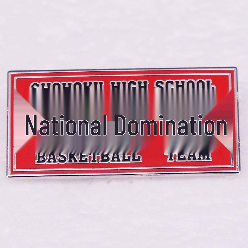 Slam Dunk Shohoku High School Basketball Team Anime Brooch серебряный