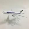 Jason Tutu 16cm Singapore Airways Airbus A350 Model Airplane Diecast Metal 1/400 Scale Planes