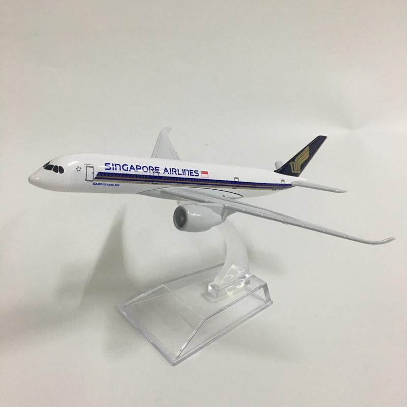 Jason Tutu 16cm Singapore Airways Airbus A350 Model Airplane Diecast Metal 1/400 Scale Planes