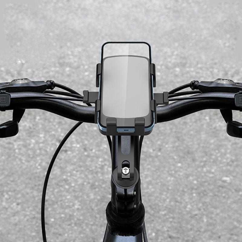 Bike Phone Holder Bracket, Motorcycle Phone Mount Adjustable Bike Handlebar Cell Phone Clamp Scooter Mobile Phone Clip