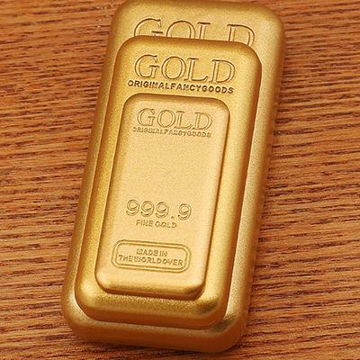 Lingotes de Oro de Imitación Núcleo de Latón Bloque de Oro Falso Colección de Artesanía Regalo Decoraciones Lucky Feng Shui para Hogar Oficina Atrezzo de Fotografía