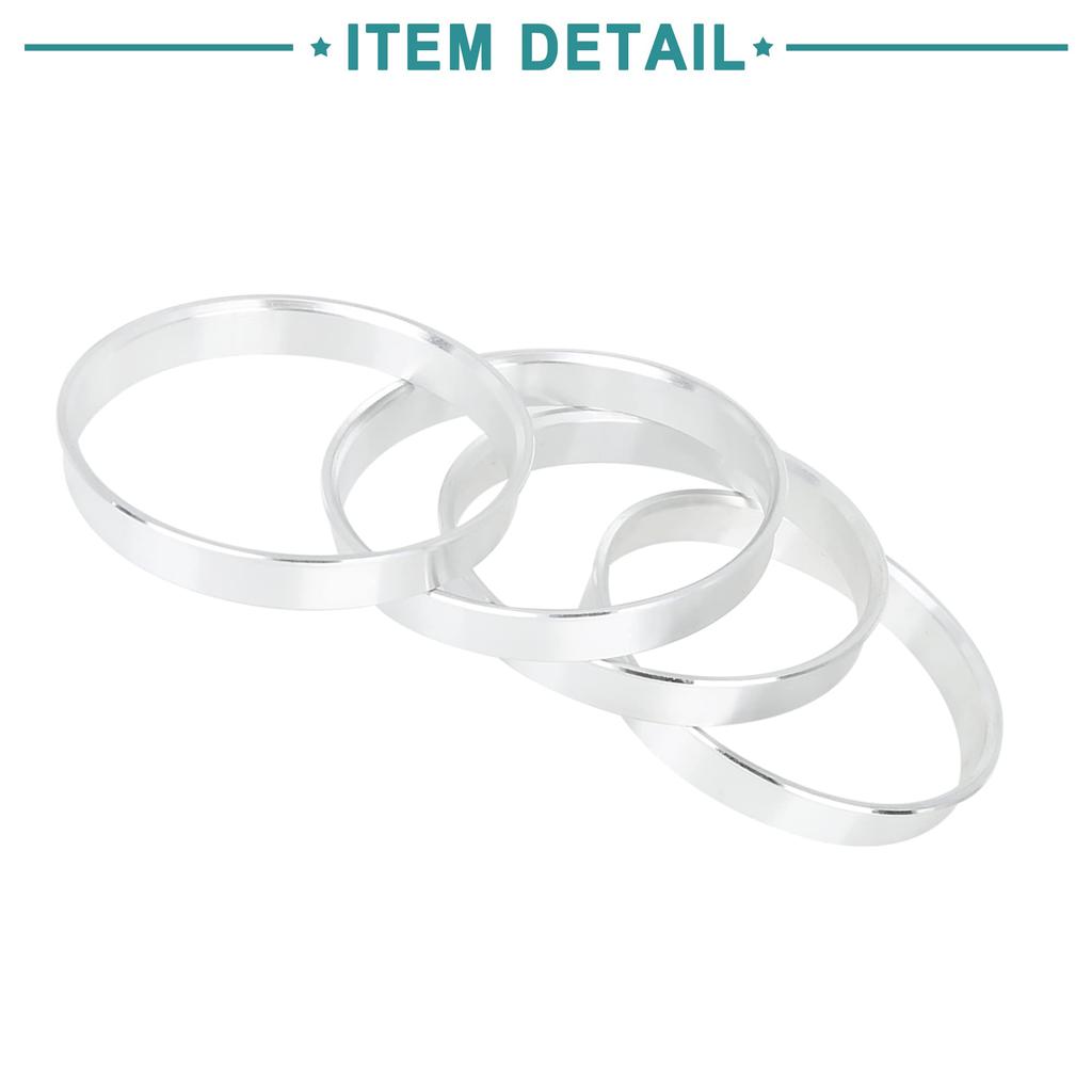 ACROPIX Hub Center Ring 66.6-64.1 Mm Silver Tone 4pcs