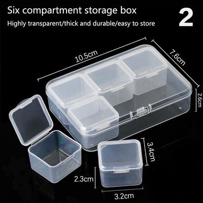 1/6/9/15/30Grids Diy Diamond Bijuterii Cutie de depozitare Grile Clear Nail Art Tools Marge Display Carcasa de depozitare Cutie organizatoare