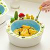 Little Duck House Shape Fruit Bowl with Fork Cartoon Snack Plate Creative Salad Plate  Living Room
