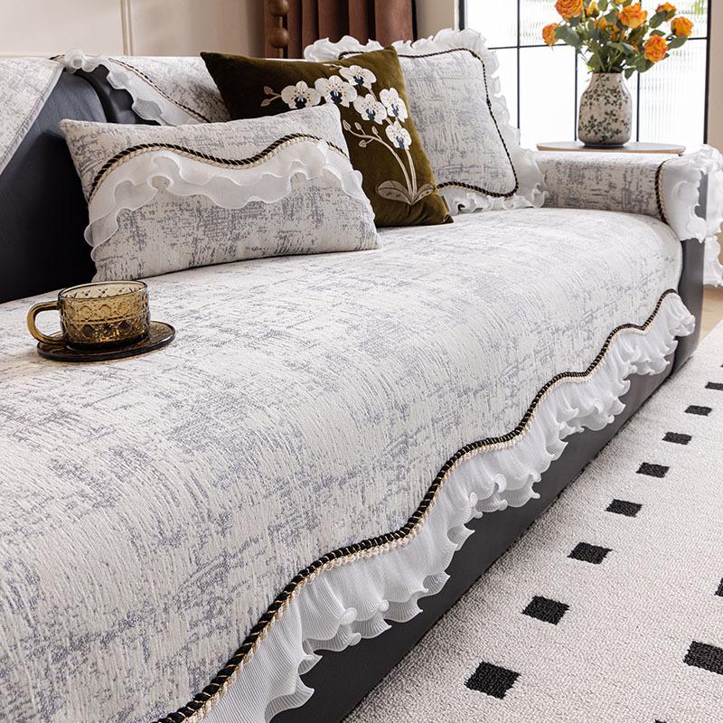 New Chenille Sofa Cushion, Universal In All Seasons, Simple And High-End Seat Cushion, Non-Slip Sofa Cover, Cover Cloth Towel