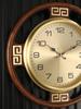 New Chinese style wall clock living room home entrance solid wood wall clock simple atmospheric silent clock