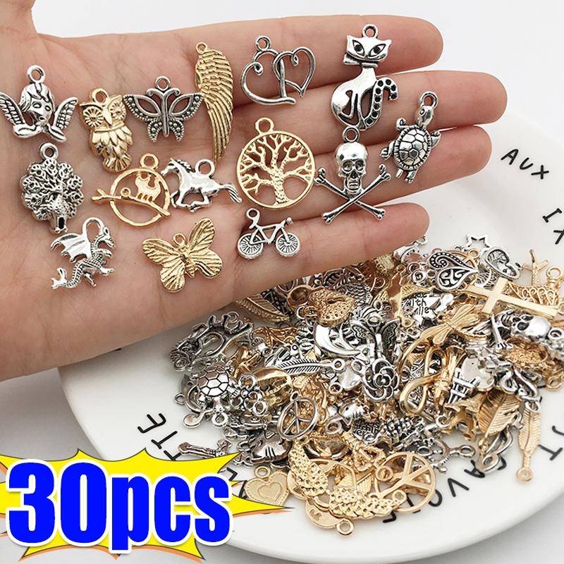 

100pcs Tibetan Silver Mixed Pendant Animals Charms Beads for Jewelry Making Bracelet Earrings Necklace DIY Craft Art Charms