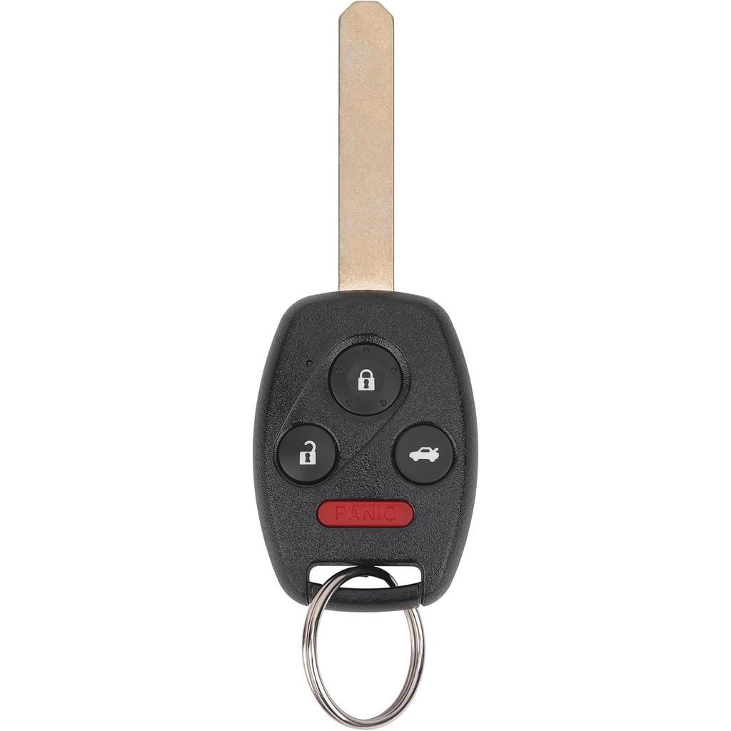 Keyless Entry Remote Control Uncut Car Ignition Key Fob Compatible with Honda Accord 2003-2007, Replacement for OUCG8D-380H-A, 4 Button