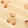 Fluffy Ibul Baby Blanket for Toddlers, Boys and Girls, Soft, 115x100cm, Gauze On the Front and Raised Wool On the Back (Large Bear Design)