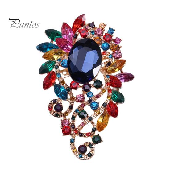 

Женская брошь, красочные стразы из нержавеющей стали, роскошный изысканный воротник, свитер, сумка, украшение для шляпы, булавка, женская одежда, ювелирные изделия разноцветный