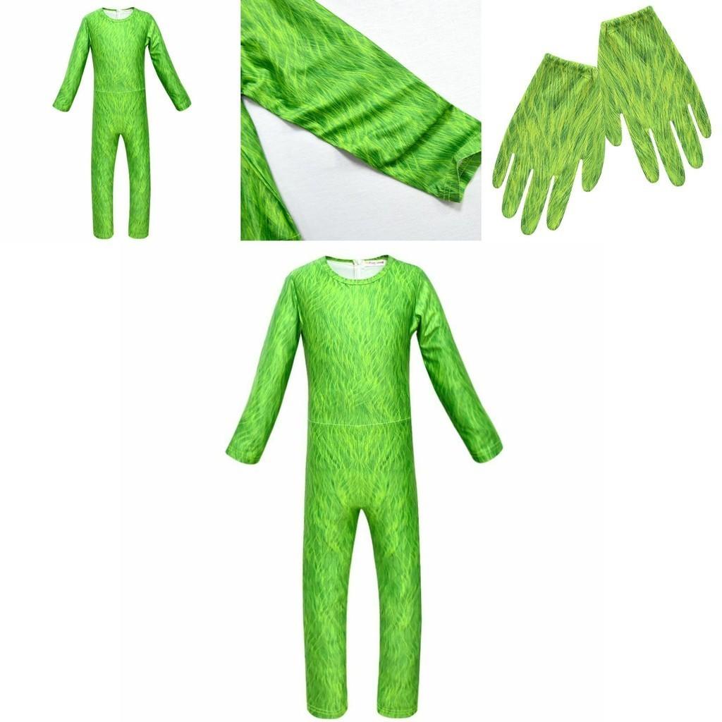 Eye-catching Grinch Cosplay Costume For Kids Perfect For Halloween Parties!
