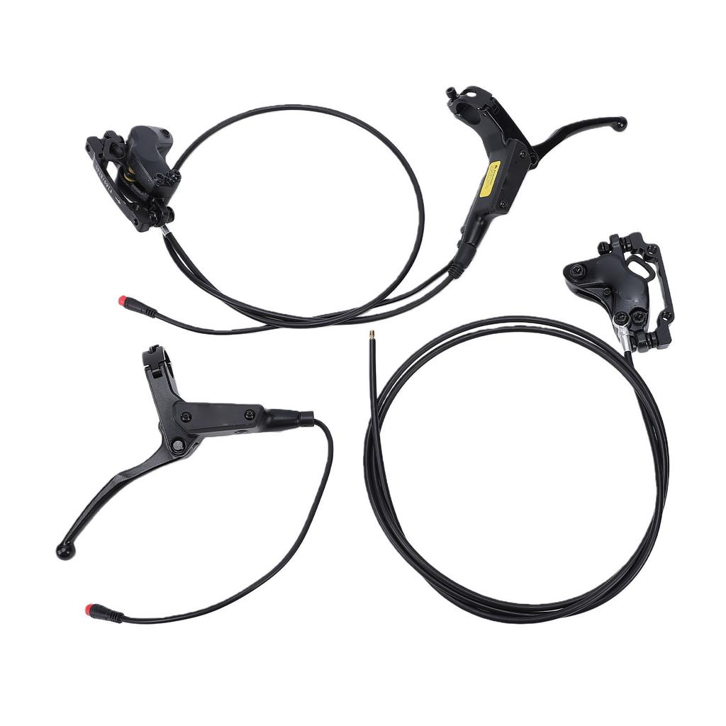 Four Piston Bike Hydraulic Brakes Set Universal Hydraulic Disc Brakes with Levers 160mm Rotors for Electric Bicycle