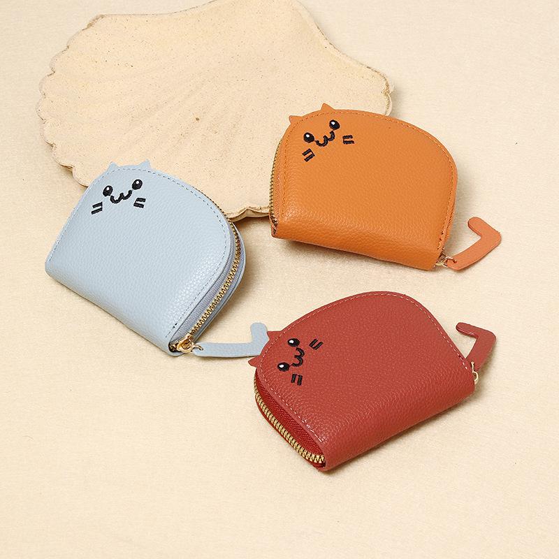 Cute Cat Card Holder for Women 2024, Small, Multi-Card Slot, High-End Cartoon Coin Purse