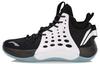 SONIC 7 Fabric Abrasion Resistant Breathable Mid Top Basketball Shoes Men's Black White ABAP019-1
