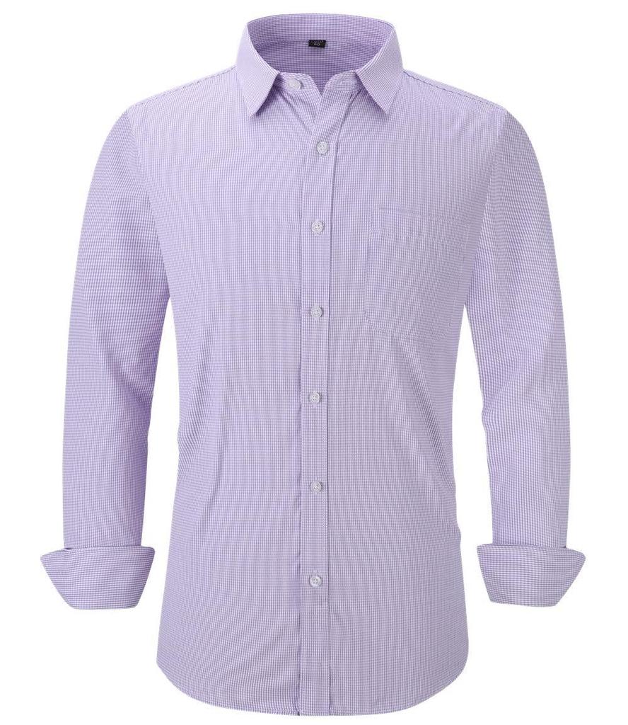 Pánska košeľa klasického strihu s dlhým rukávom vo veľkej veľkosti, jednofarebná, pre jesenné obdobie