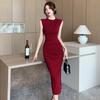 2024 Women's French Pleated Waist Slimming Dress