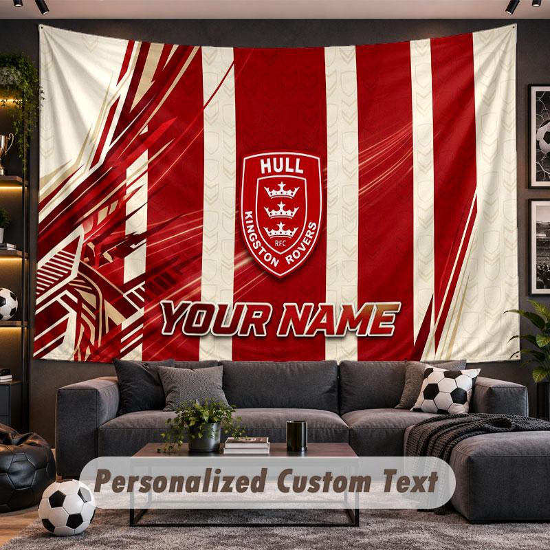 Wall Hanging Tapestry Custom NameHull KR Pattern Personalized Printed Fabric Wall Decor