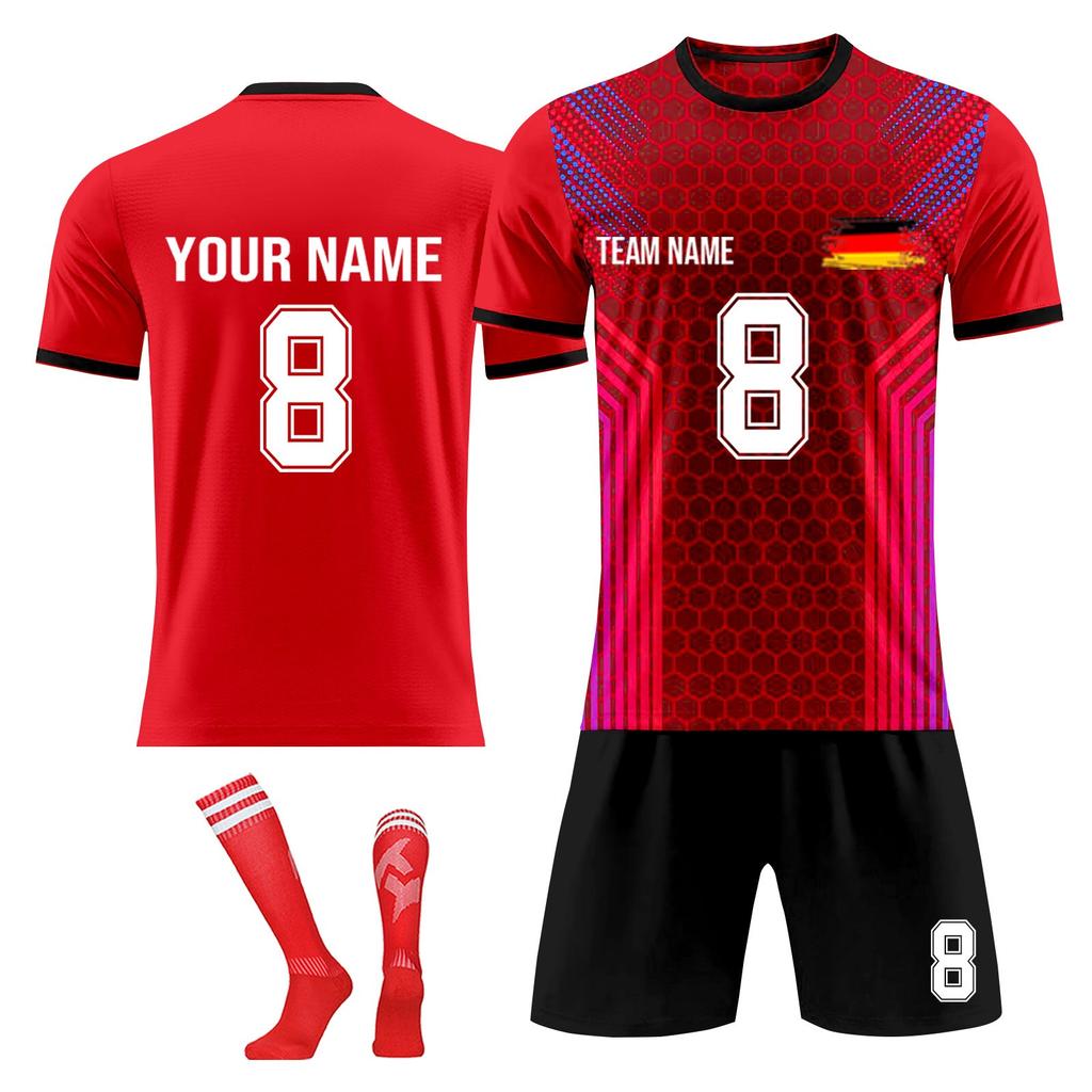 Personalised Shirts Kit Mens Girls With Name Number Custom Football Jerseys For Boys Training Suit