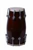 Handmade Dark Wood Indian Folk Dholak Drum with Protective Cover – Traditional Percussion Musical Instrument