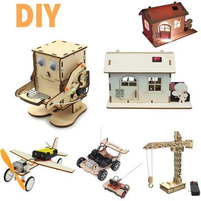 Holzroboter der Münzen frisst STEM Elektrisch DIY Pädagogisches Lernset Experiment Zusammengebaut Bildung Lernmaterialien