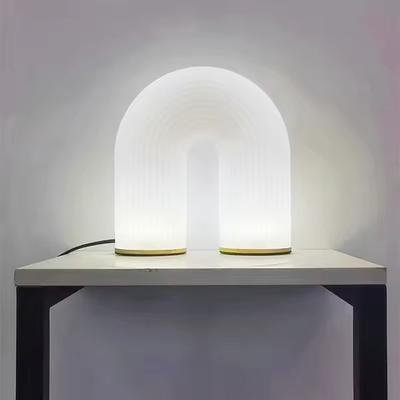 French Cream Style U-shaped Floor Lamp Nordic Minimalismhome Decoration Bedroom Study Table Lamp Atmosphere LED Light Warm