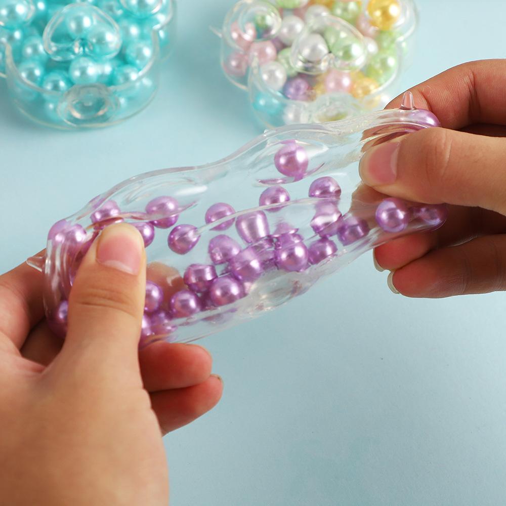 Handmade Grape Noisy Squishy Ball Colorful Beads Cat Paw Sensory Fidget Toys for Kids Adults Stress Relieve Squeeze Toys