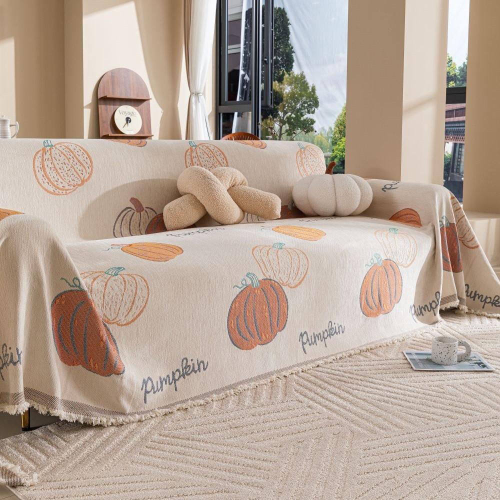 Kürbis Sofaüberwurf Matte Überwürfe für Wohnzimmer Sofa Paarposition Modern Überwurf Camping Picknickdecke Bezug