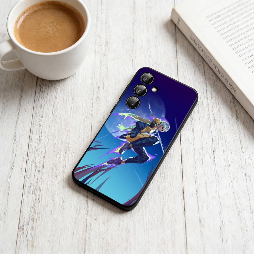 V-Valorant  Phone Case For Samsung Galaxy A73,A72,A71,A70,A53,A52,A51,Soft Silicone Black Cover