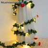 Blumen-grüne Blatt-Lichterkette, künstliche Weinrebe, Lichterkette, USB-betrieben, Weihnachtsbaum-Girlande, Licht zum Jäten, Heimdekoration