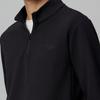 SAUCONY Casual Solid Color Half High Neck Soft Half Zip Long Sleeve Sweatshirt Men Sweatshirt Black SC2240216AL-BK01