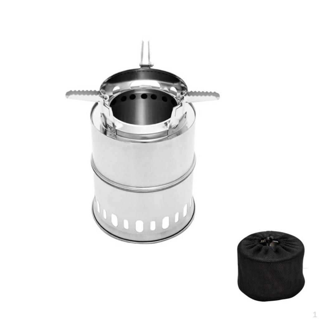 Portable Stainless Steel Camp Cooker Ventilated Outdoor Gear for Barbecue