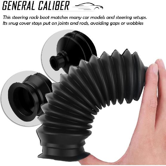 2PCS Inner Tie Rod Boot Kit With Zip Ties & Clamps,Thickened Silicone Rack And Pinion Boot For Steering Components,Durable Anti-Dust Steering Rack