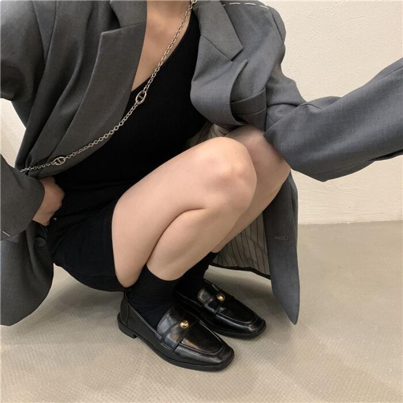 Fashion Women Casual Sports Shoes Flat Bottom Round Toe Loafers New Slip-on PU Simple and Versatile Women's Shoes Zapatillas De Deporte