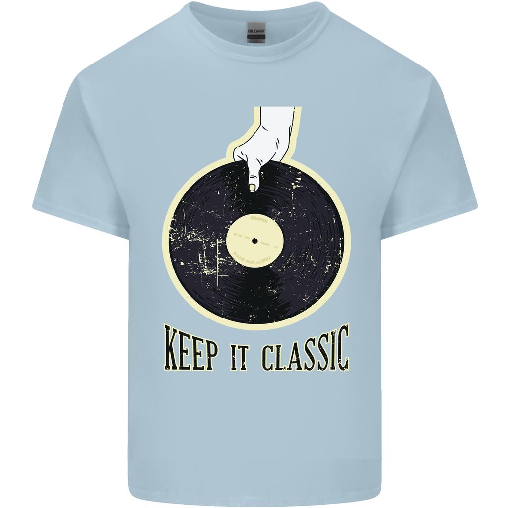 Vinyl Records Keep It Classic Dj Decks Unisexs Light Cotton Tshirt