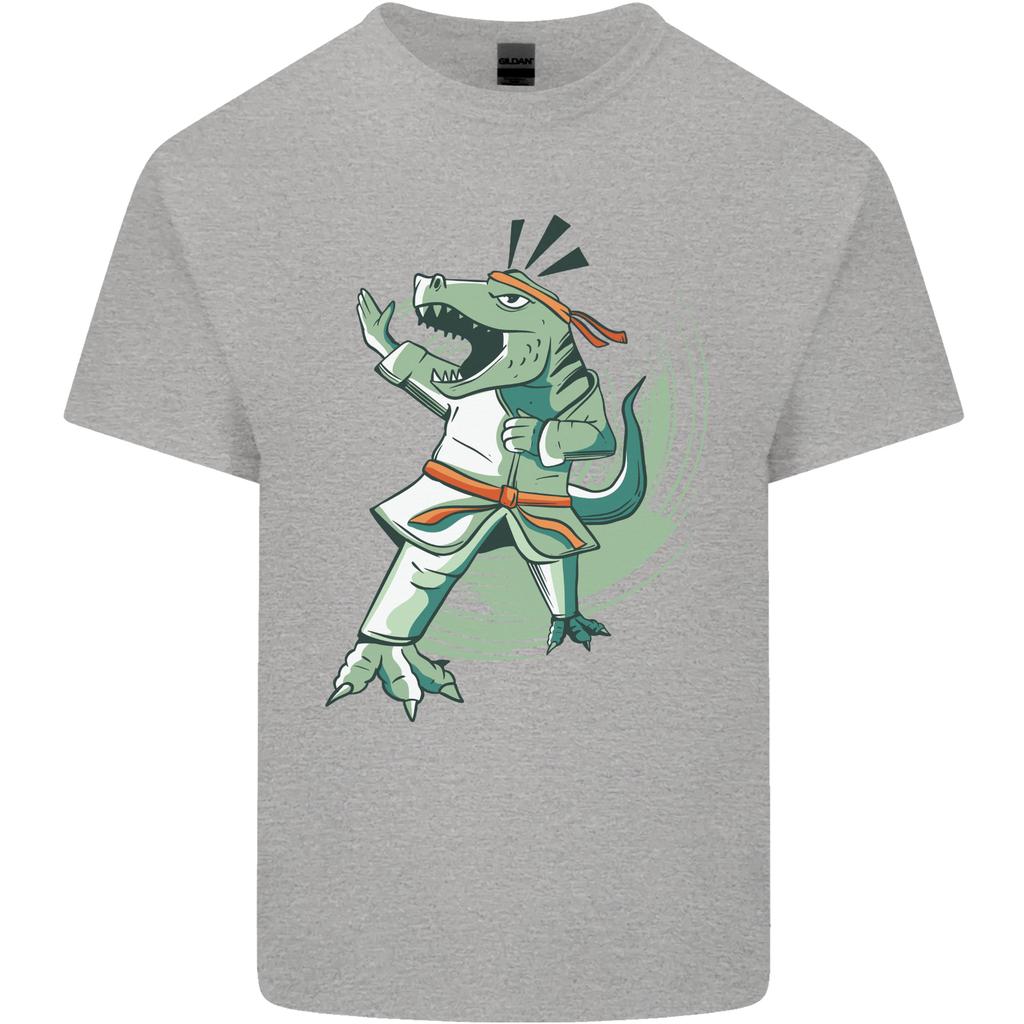Karate TRex Dinosaur Unisexs Light Cotton TShirt