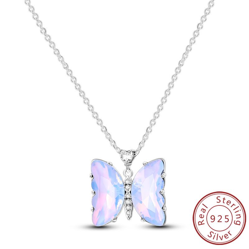 New Copper Necklaces Tulip Heart Sun Star Moon Bow Zircon Pendant Necklace For Women Fashion Jewelry Making Gifts